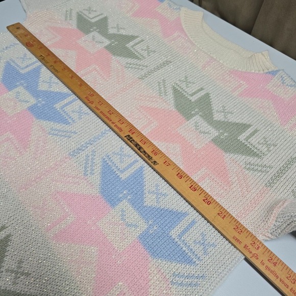 Vintage Venezia Sweater Womens 18/20 Knit Long Sleeve Pastel Grannycore USA - Picture 9 of 12